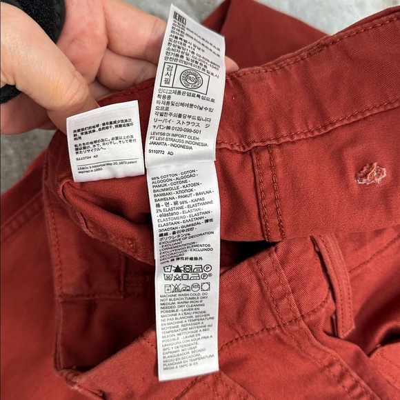 Levi's Burnt Orange Chinos Pants Sz 29 - Picture 3 of 6